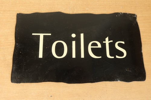 Vintage toilets sign stencil - toilets,