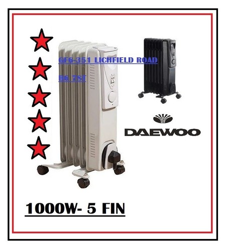 Daewoo 1000w fin oil filled - 1000w,