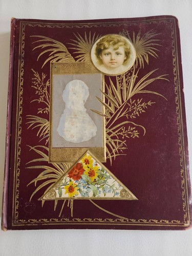 Antique victorian scrapbook - antique, w/