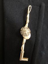 Vintage Crown Trifari Equestrian Riding Helmet Polo Mallet Rhinestone Brooch