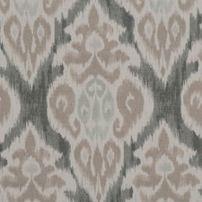 Chess Designs Arlo Ikat Stone Fabric Exotic Print Contemporary Curtains