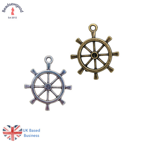 Ships wheel pendant - 3d,