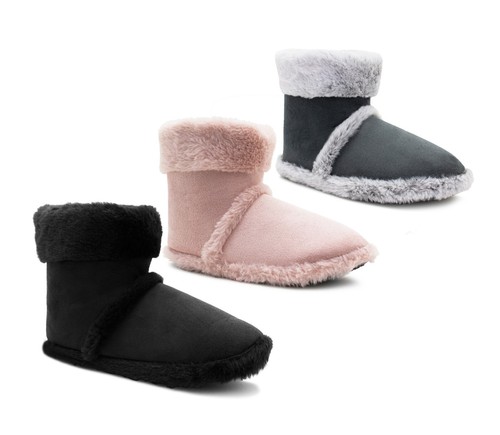 Womens faux fur slipper - faux,