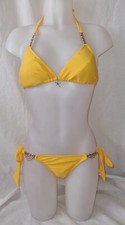 Gorgeous Yellow BAHIMI Sexy bikini top bottom set Size S M