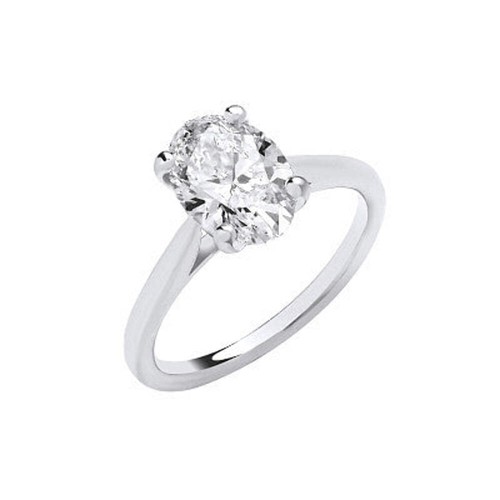 9ct white gold 00ctw oval - white,