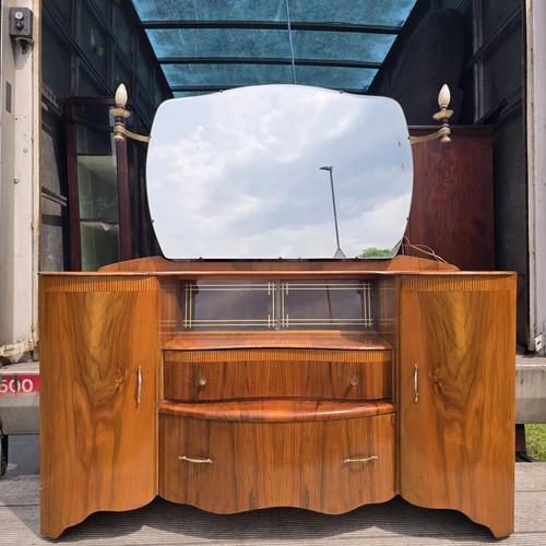 Antique 1930s art deco walnut - antique,