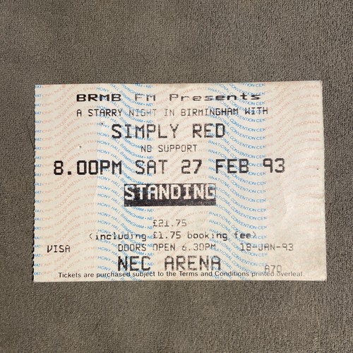 Simply red concert ticket - simply,