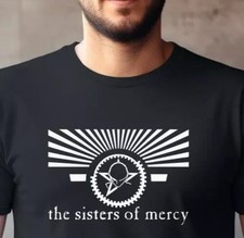 The Sisters of Mercy Logo T-Shirt The Worlds End Simon Pegg Retro 80s Rock Goth