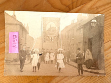 ORIG RP POSTCARD WHIT WALKS CHURCH PROCESSION ROYTON, OLDHAM, GREATER MANCHESTER