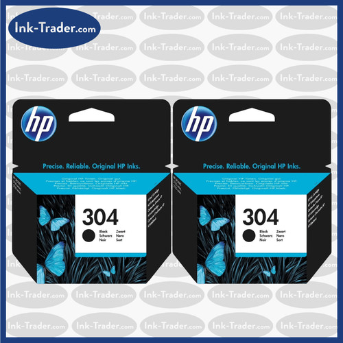 Twin pack genuine 304 ink - hp,