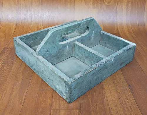 Vintage handmade wood tool box - handmade,