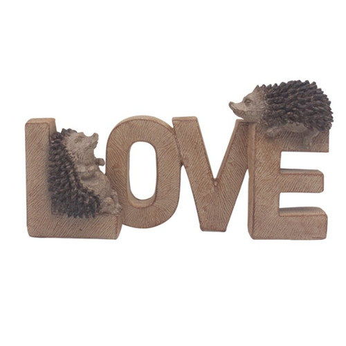 Hedgehog love sign ornament - love,