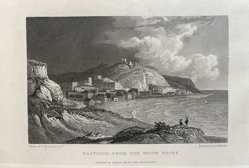1829 antique print hastings - 1829, print;