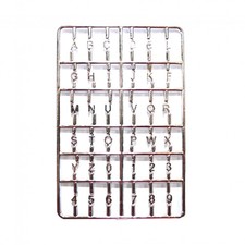 Dolls house silver letters - silver,