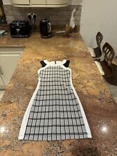 Size 6 / 8 Zara Black White Dress Tartan Print G