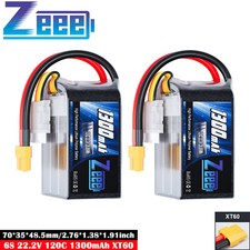 2x Zeee 1300mAh 6S Lipo