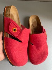 Birkenstock Betula Red Felt narrow clogs uk 7.5 eur 41