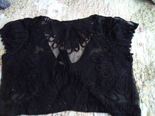 Wallis Black Evening Bolero Size L