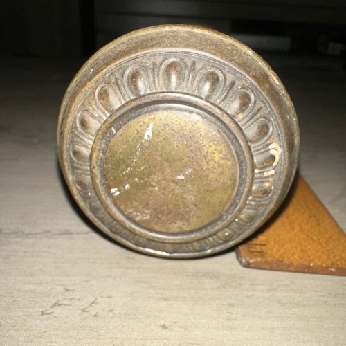 Antique brass round door knob - brass,