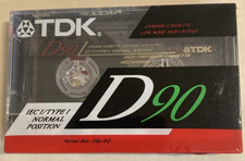 Tdk d90 cassette tape new - tdk, &