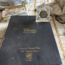 Edinburgh Crystal Champagne Class A Pair New In Box With A Crystal/ Table Clock