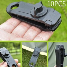 10 x Heavy Duty Reusable Tent Tarp Tarpaulin Clips Clamps Buckle Camping Tools