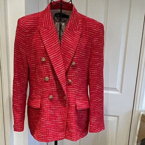 Zara women red tweed - zara, women's
