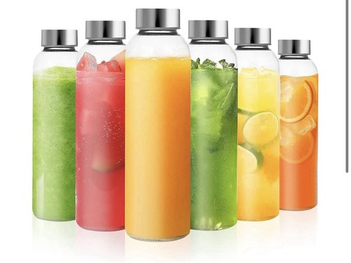 Glass juice bottles - juice, 8pcs