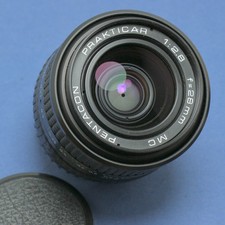 Pentacon Prakticar 28 mm f2.8 MC lens PB mount made in Germany. + zoom lens lot