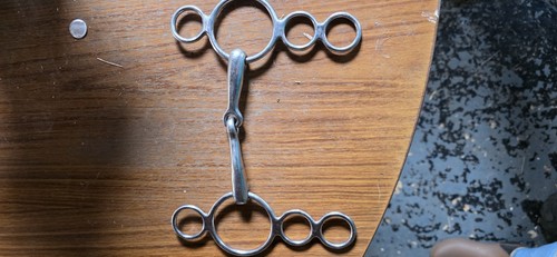 Metal ring gag bit - metal, 3-ring