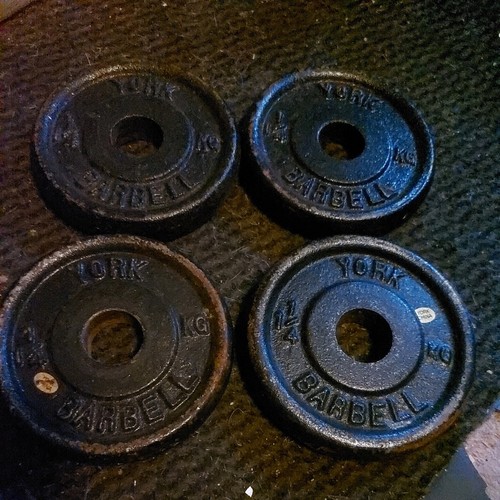 York barbell cast iron weight - york,