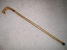 Beautiful New Craftsman Hand Made Turned Handle Walking Stick Hazel Shank 30W