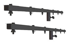 2 x Pulse Heavy Duty 1.5m Lighting Stand T Bar T-BAR Black DJ Disco Stage