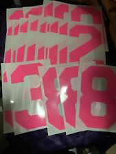 Stahls Heat Press Premium Plus High Tack NEON PINK Varsity Numbers 8x5 TRANSFERS