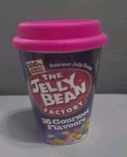 The Jelly Bean Factory Purple Coffee Tea Mug Cup Drink with soft lid.