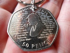 Gift for a policeman police woman or  detective Sherlock Holmes coin keyfob gift