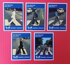 Set of 5 BEATLES CLASSICS trade cards - ABBEY ROAD LP - Blue series 
