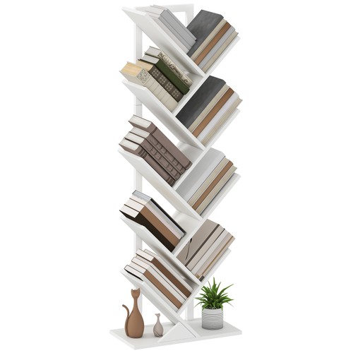 Homcom tier tree bookshelf - homcom, 9-tier