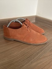Women’s Clark’s Desert Shoes Burnt Orange Size 6 UK Fit D Suede Ladies