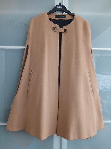 Zara camel poncho cape - zara,