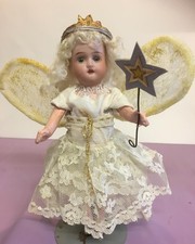 Antique Bisque Head German Fairy Doll  By Theodor Recknagel Mark DEP R 15/0A