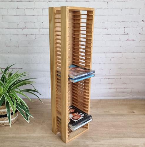 Ikea boalt wooden storage - ikea, cd