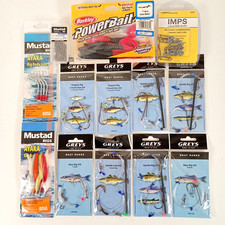 Bundle of Unused Sea Fishing Rigs Greys & Mustad Saltwater Boat Tackle + More
