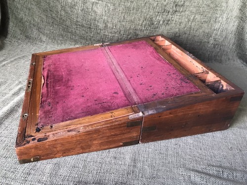 Antique wooden writing slope - wooden,