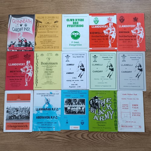 Welsh club rugby programmes - club,