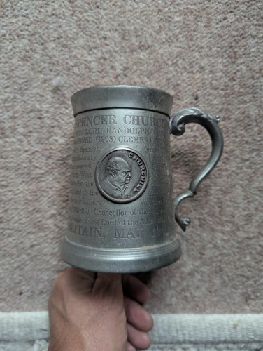 Pewter tankard pint - tankard,
