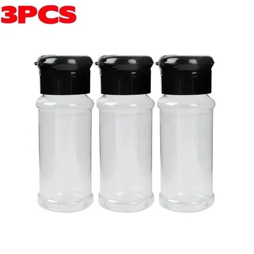 Plastic salt pepper vinegar - salt,