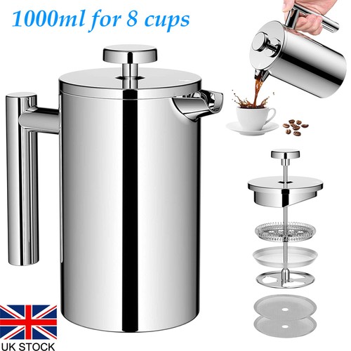 Stainless steel cafetiere - stainless,
