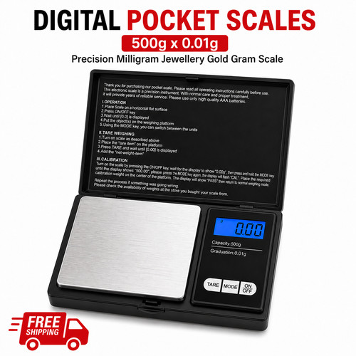 Digital pocket scales 500g - pocket,