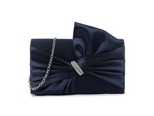 Women satin pleated - pleated, clutch